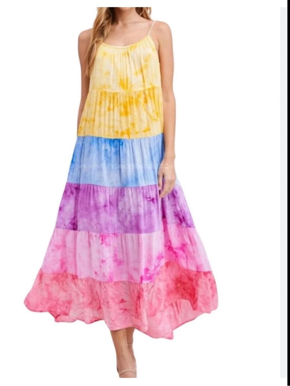 White Birch tie dye ombré Lightweight Dress. Should ties. Excellent condition.